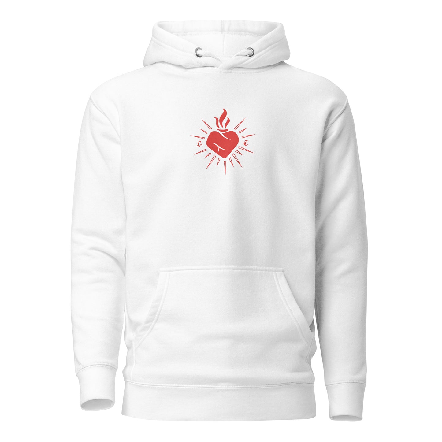 MAGMA BASIC HOODIE WHITE/RED