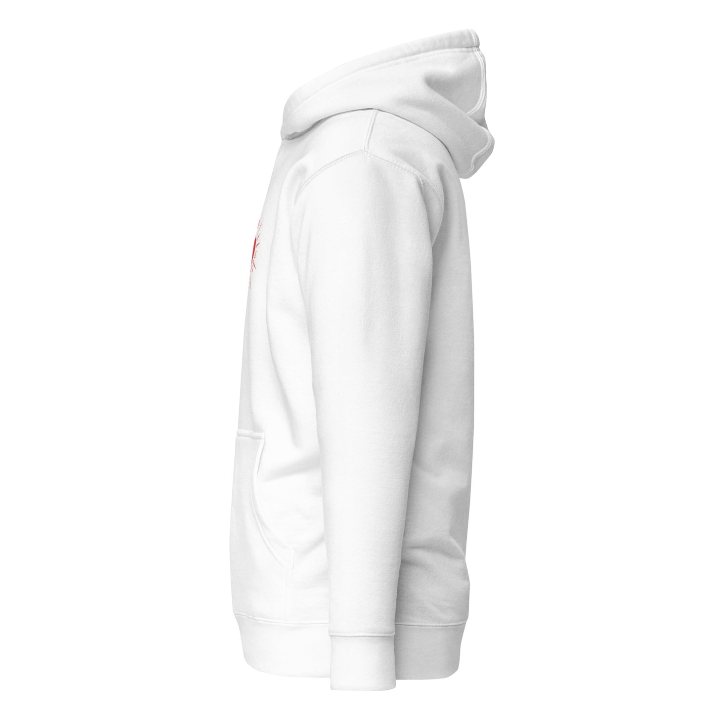 MAGMA BASIC HOODIE WHITE/RED